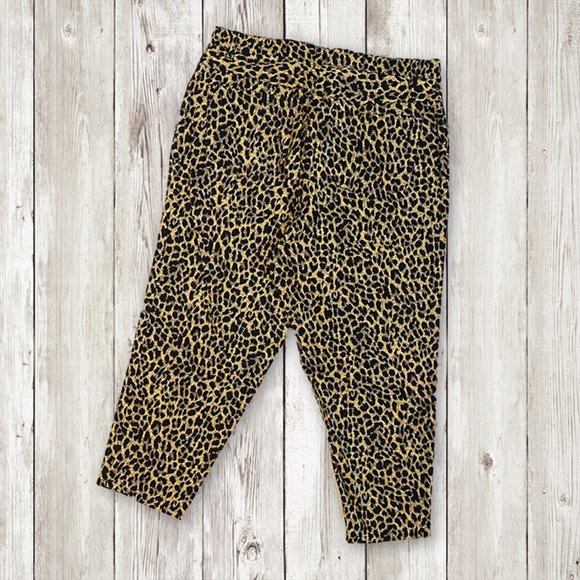 NWT Lane Bryant Venezia Leopard Print 5 Pocket Stretch Capri Pants - Picture 3 of 3